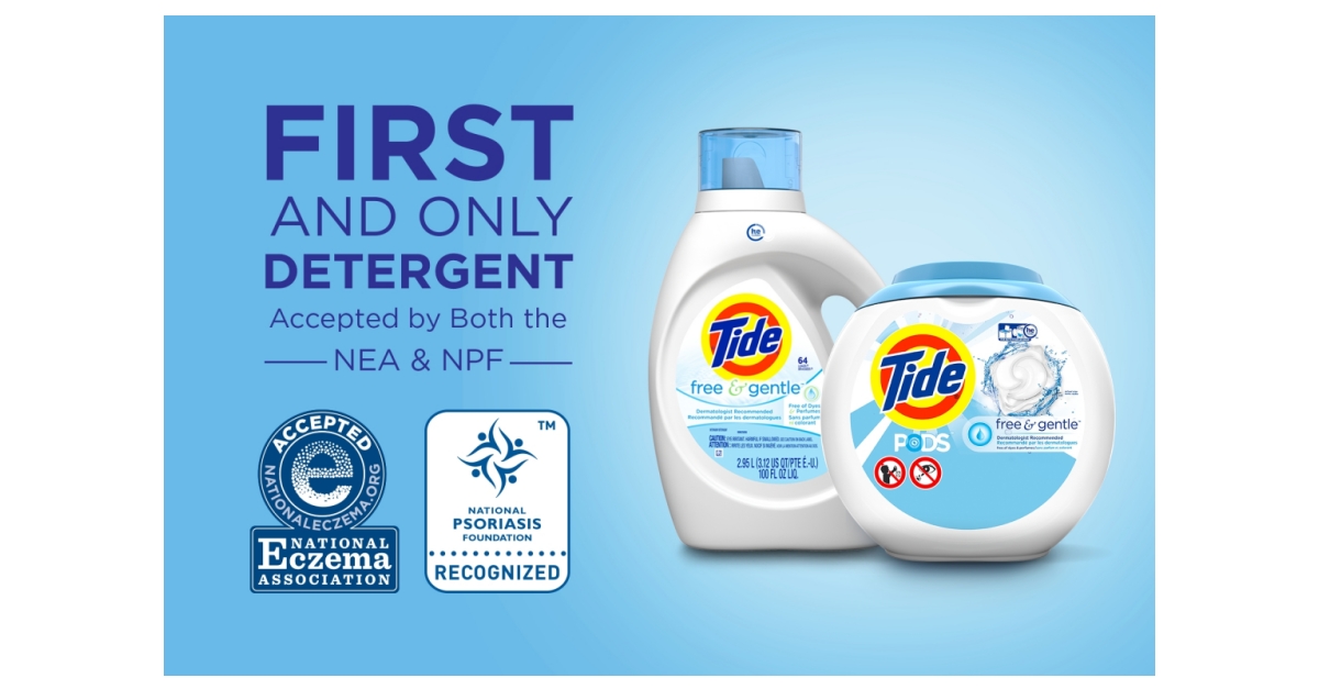 Tide® Recognized as a Leader in Laundry for Sensitive Skin With Seals